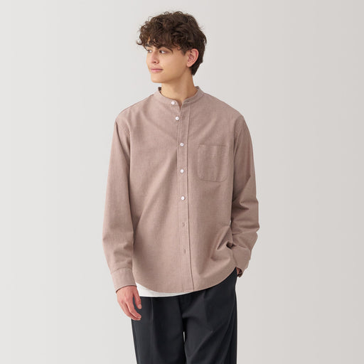 Men's Washed Oxford Stand Collar Shirt MUJI
