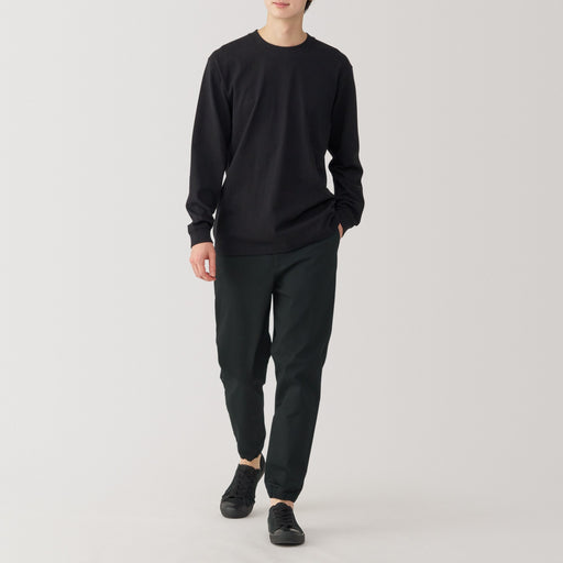 Men's Super Stretchy Denim Jogger Sweatpants - Black MUJI