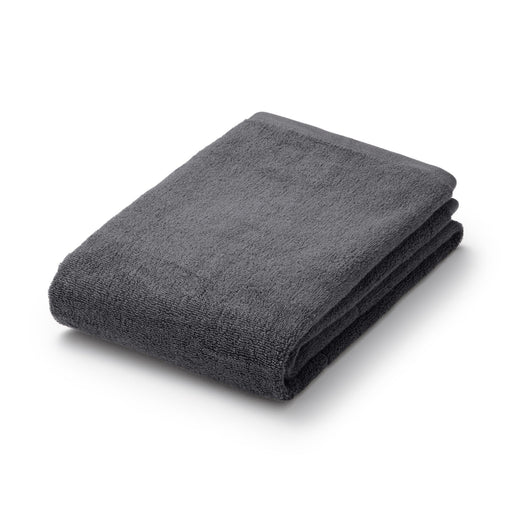 Twin Pile Small Bath Towel with Loop Charcoal MUJI