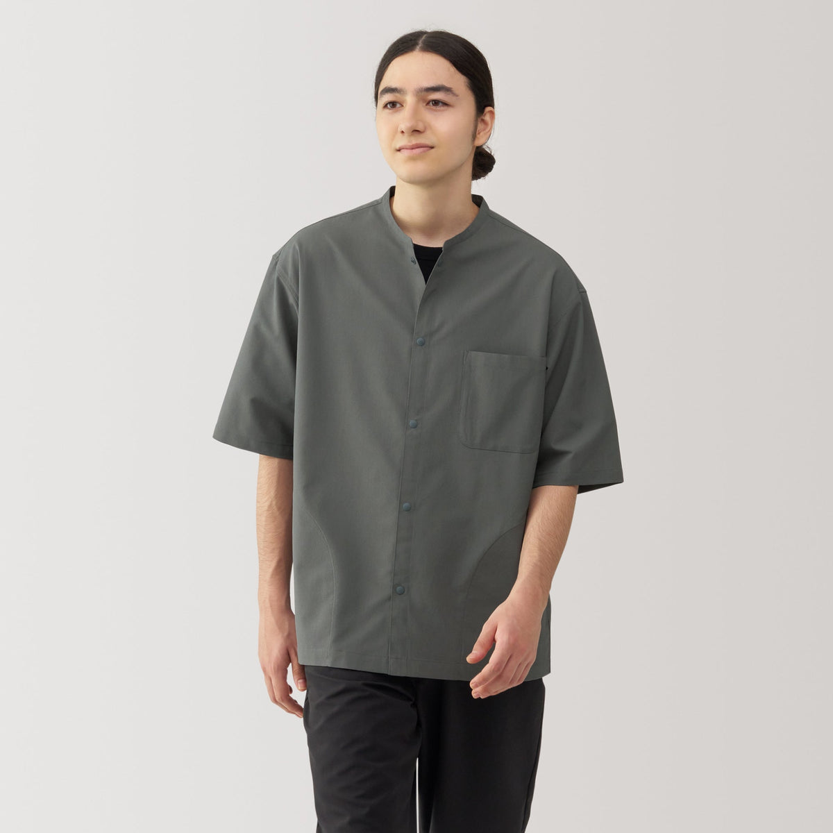 Men's Breathable Half Sleeve Collar Shirt
