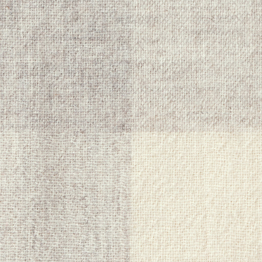 Wool Cushion Cover - Check - 16.9 x 16.9" Off White x Gray MUJI