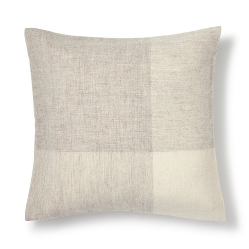 Wool Cushion Cover - Check - 16.9 x 16.9" Off White x Gray MUJI