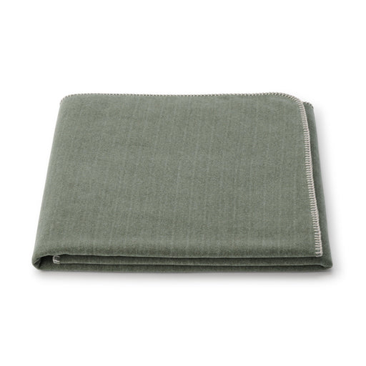Reversible Chenille Blanket Green MUJI