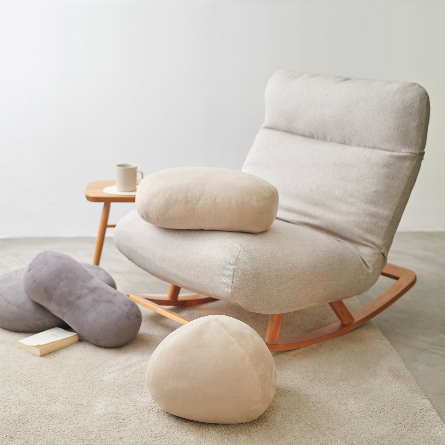 [HD] High Back Cushioned Sofa Rocking Chair MUJI China