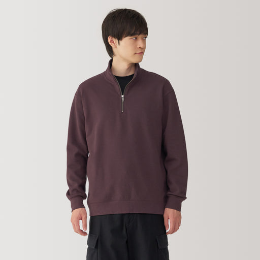 Men's Double Knit Half-Zip Pullover MUJI