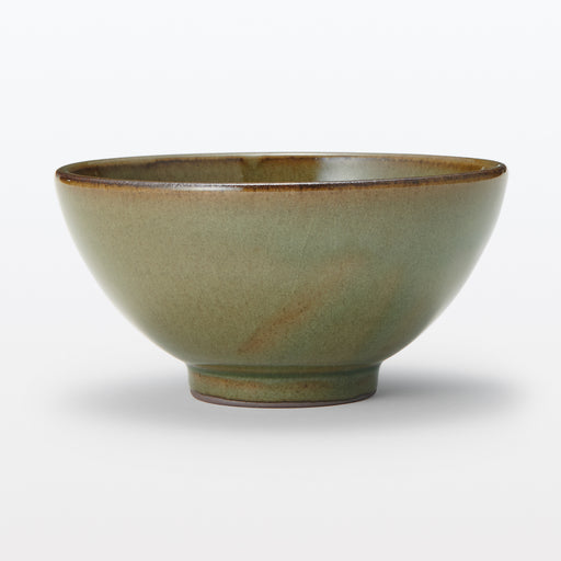 Banko Ware Rice Bowl - Glass Glaze 4.8" MUJI