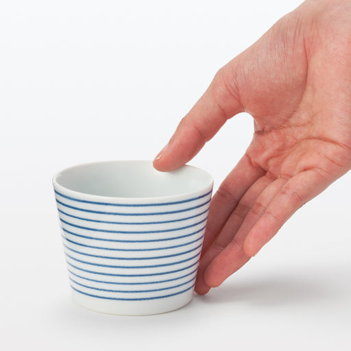 #wk 52 - Hasami Ware Soup Cup - Horizontal Stripes MDR63A4A MUJI