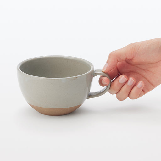 #WK49 Mino Ware Soup Cup Round - Light Gray MDR86A4A MUJI