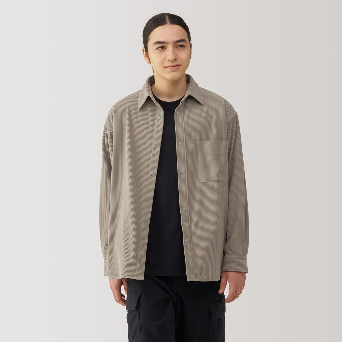 Men's Knit Corduroy Shirt Jacket
