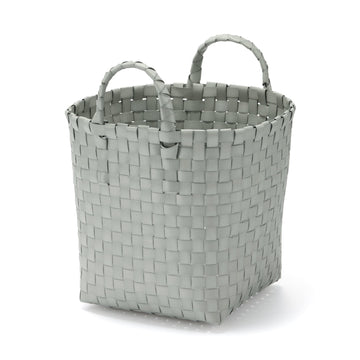 Recycled Polypropylene Strap Weave Basket - Gray - Small (dia. 9.8 x H7.9") MUJI