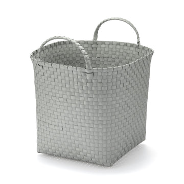 Recycled Polypropylene Strap Weave Basket - Gray - Large (dia. 15.7 x H12.6") MUJI