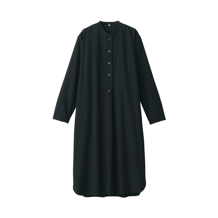 muji black dress Cotton Voile Dress