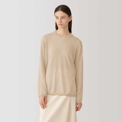 Labo Women's Natural Cashmere Crewneck Sweater MUJI