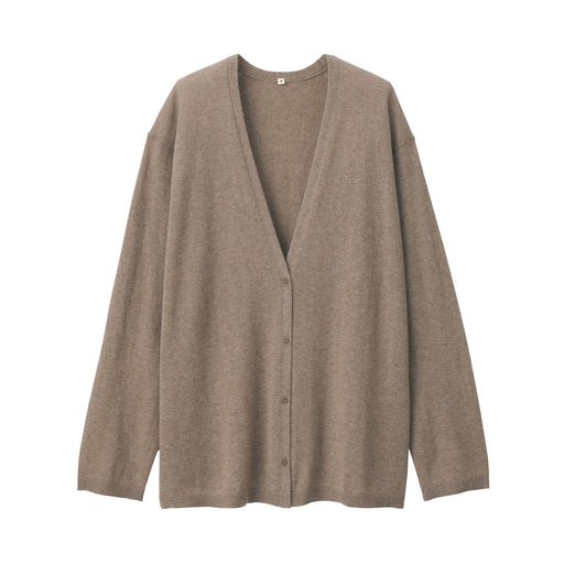 Labo Natural Cashmere V Neck Cardigan Mocha Brown MUJI