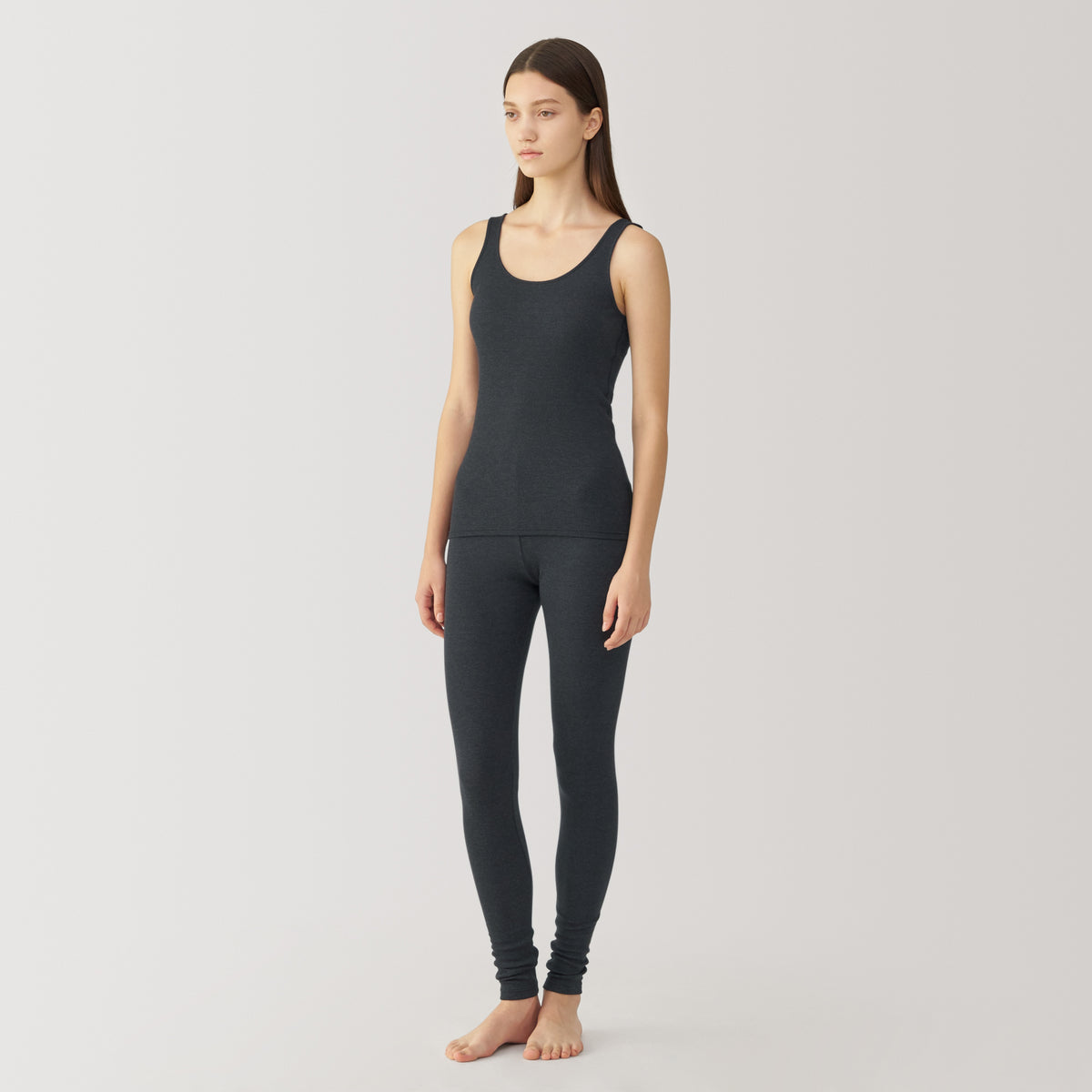 Labo Women's Lyocell Silk Ribbed Leggings
