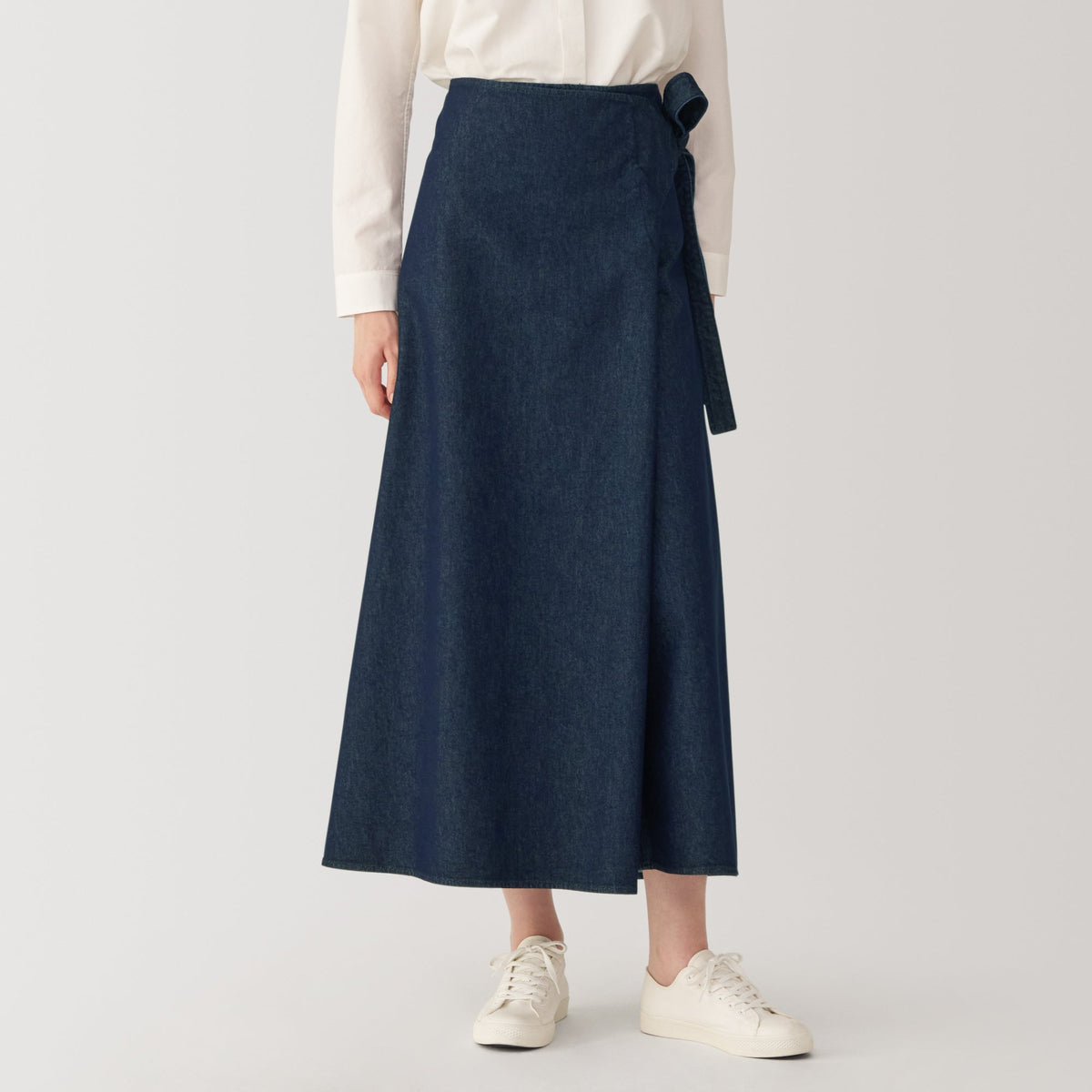Labo Women's Washi Blend Denim Wrap-Around Skirt
