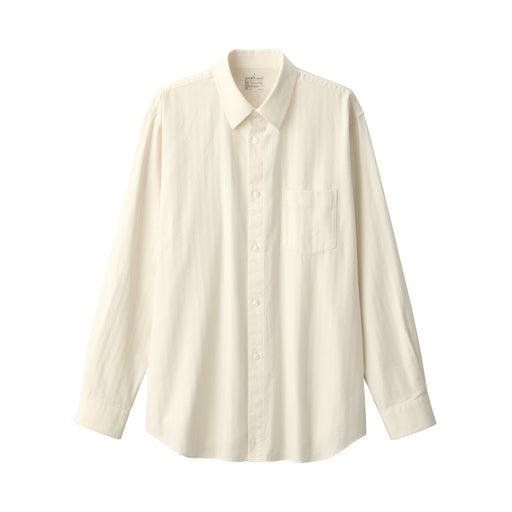 Labo Brushed Herringbone Shirt Off White MUJI