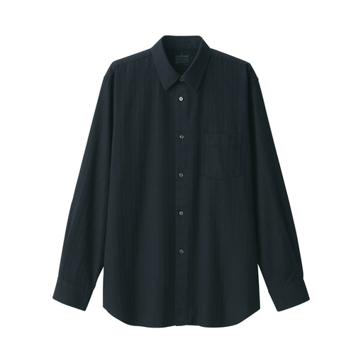 Labo Brushed Herringbone Shirt Black MUJI
