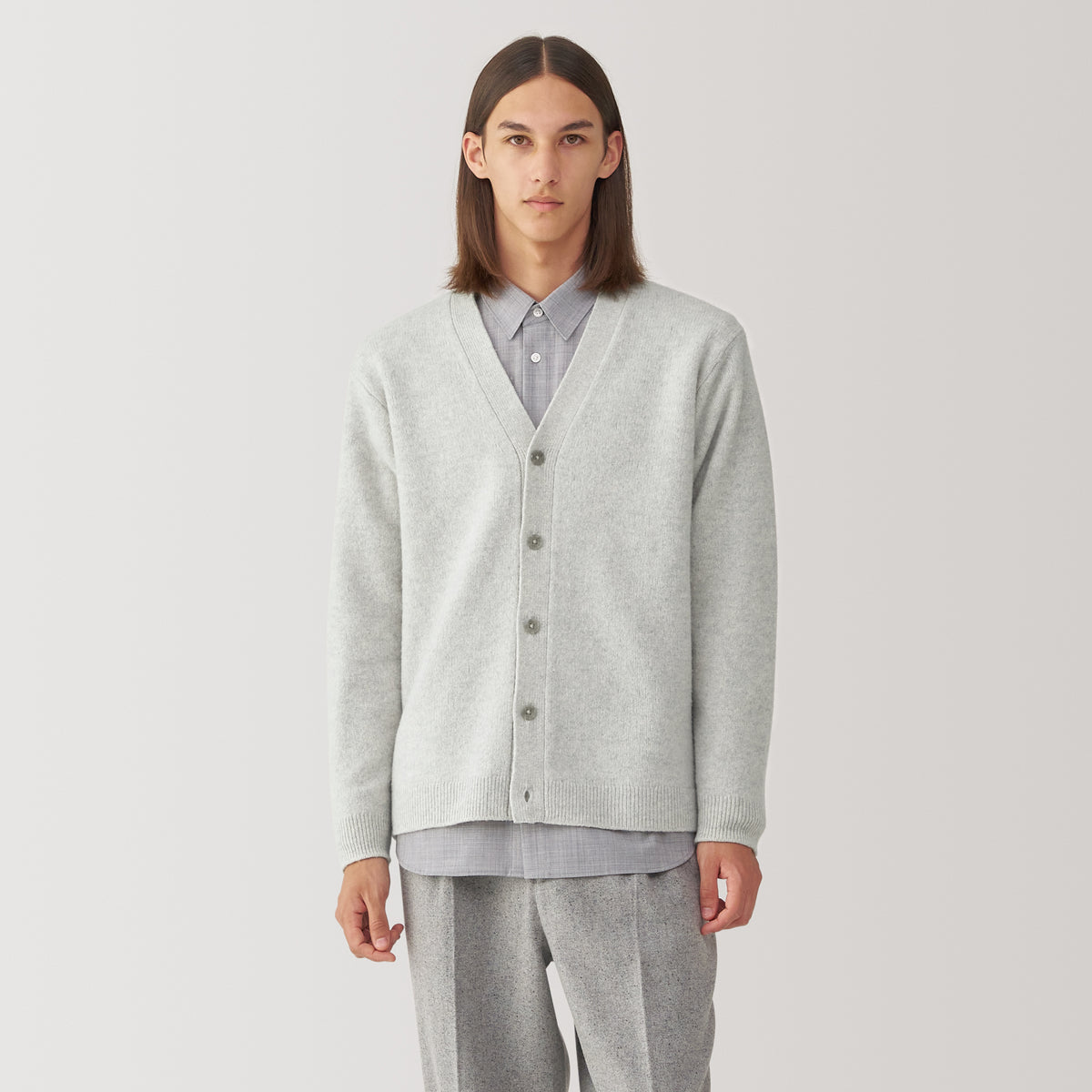 Labo Men's Milled Wool V Neck Cardigan