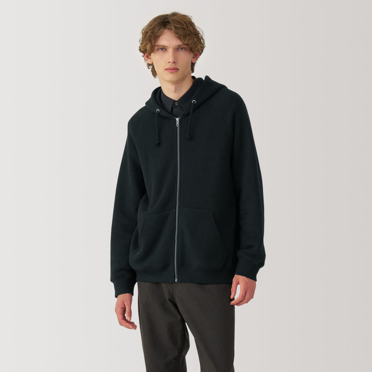 Labo Men's Traditional Knit Sweatshirt Zip Up Hoodie
