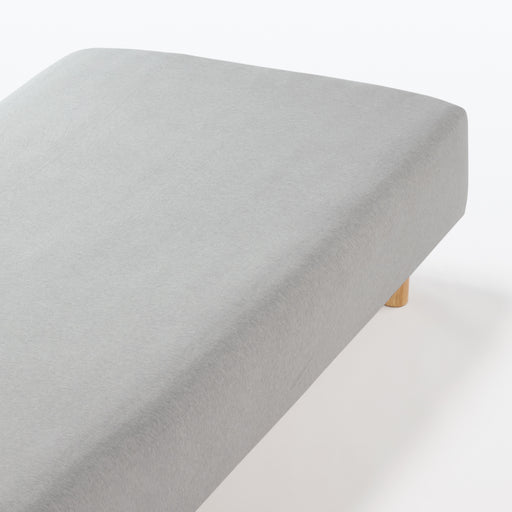 Cotton Jersey Fitted Sheet Heather Gray MUJI
