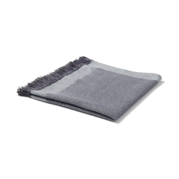 Indian Cotton Multipurpose Cloth with Fringes - Charcoal Gray MUJI