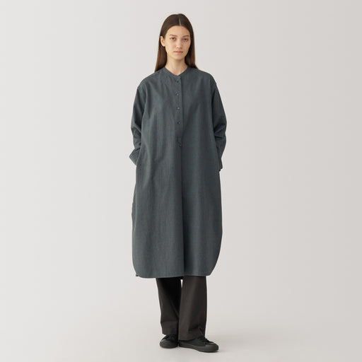 Labo Women's Brushed Cotton Twill Shirt Dress MUJI
