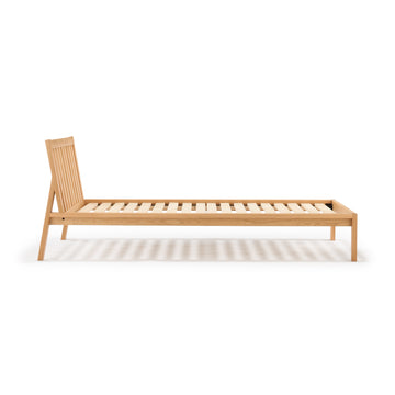 [HD] Oak Lean Back Wooden Bed - Single MUJI