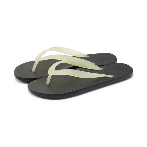 Foot Shaped Flip Flops Black MUJI
