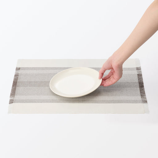 Indian Cotton Rib Placemat - Off White MUJI