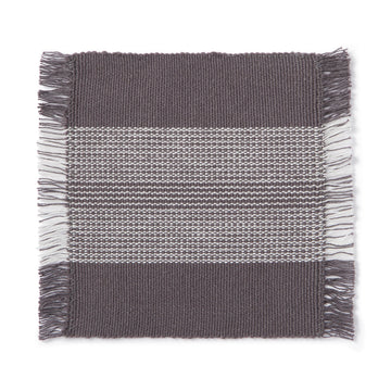 Indian Cotton Rib Coaster - Charcoal Gray MUJI