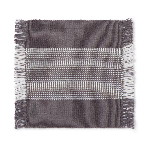 Indian Cotton Rib Coaster - Charcoal Grey MUJI