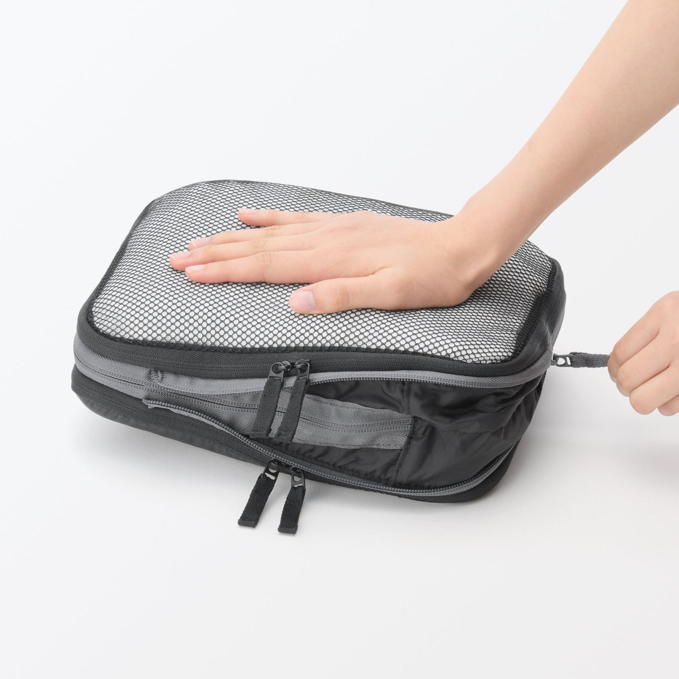 Polyester Gusset Compression Case - Small Gray MUJI