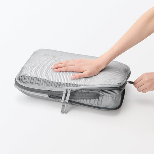 Polyester Gusset Compression Case - Medium Gray MUJI
