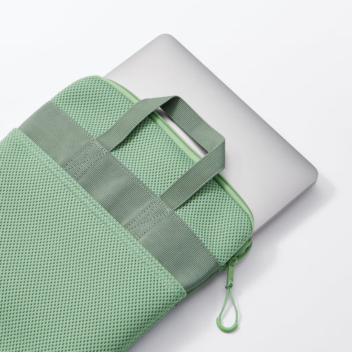 Polyester Vertical Cushioned Tablet Case - Green MUJI
