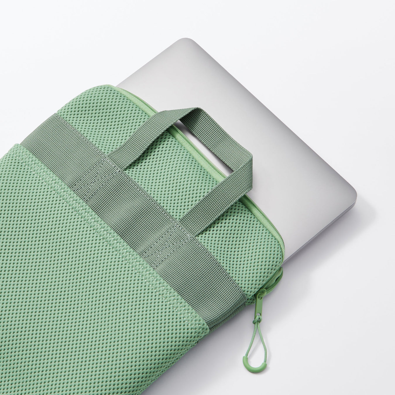 Polyester Vertical Cushioned Tablet Case - Green MUJI