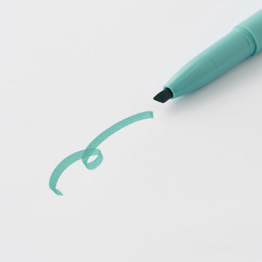 Compact Line Marker Cap Type - Grayish Cyan MUJI