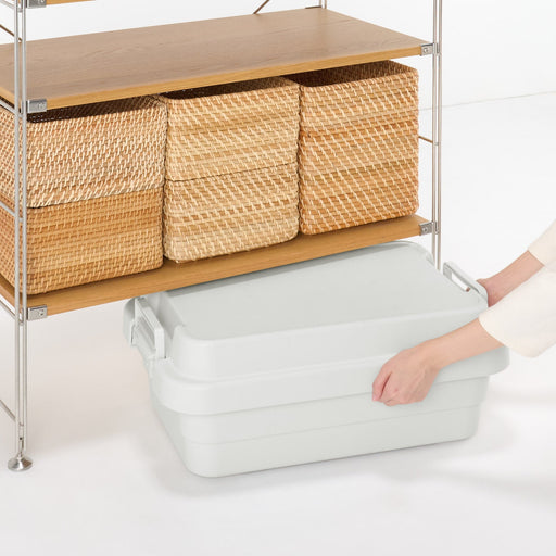 Heavy Duty Polypropylene Shallow Storage Box - Large (31.7 Qt) MUJI