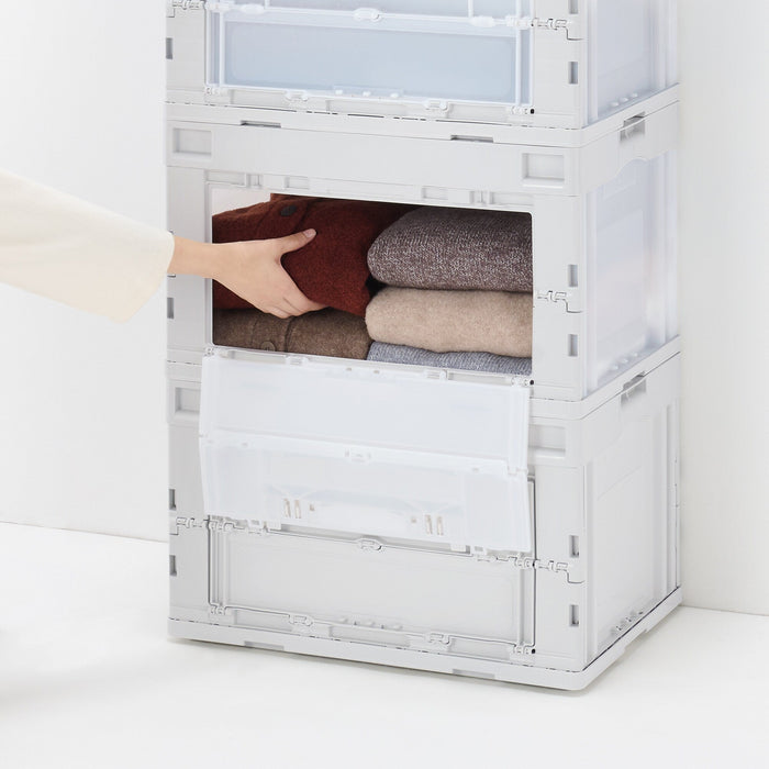 Polypropylene Folding Crate 52.8 Qt | Collapsible Storage Bins