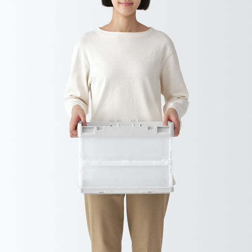 Polypropylene Translucent Folding Crate (21.1 Qt) MUJI
