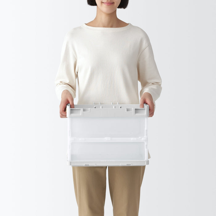 Translucent Crate Polypropylene Translucent Folding Crate 20L | Collapsible Storage Boxes ...