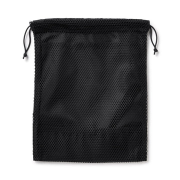 Polyester Mesh Drawstring Bag - Small Black MUJI