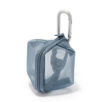 Nylon Mesh Compact Pouch Blue MUJI