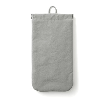 Wrinkled Nylon Self-Closing Flat Pouch - Medium Gray MUJI