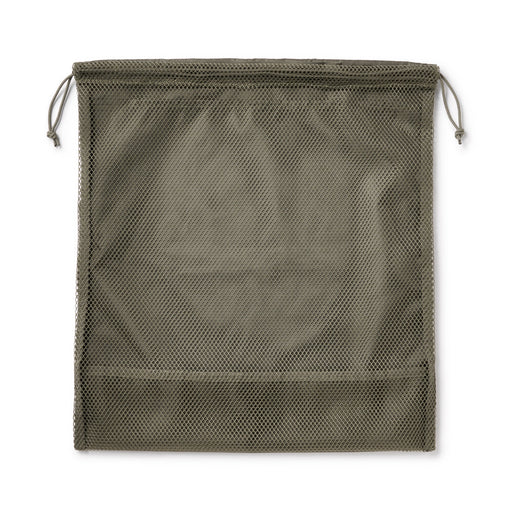 Polyester Mesh Drawstring Bag - Large Khaki MUJI