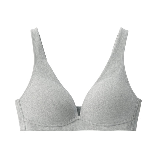 Wireless Plunge Bra Gray MUJI