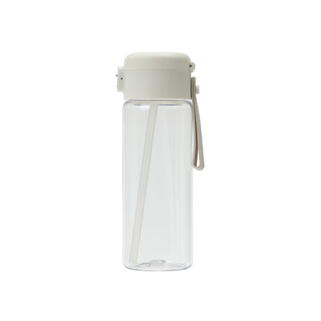 Clear Water Bottle with Straw (18.6 fl oz) MUJI