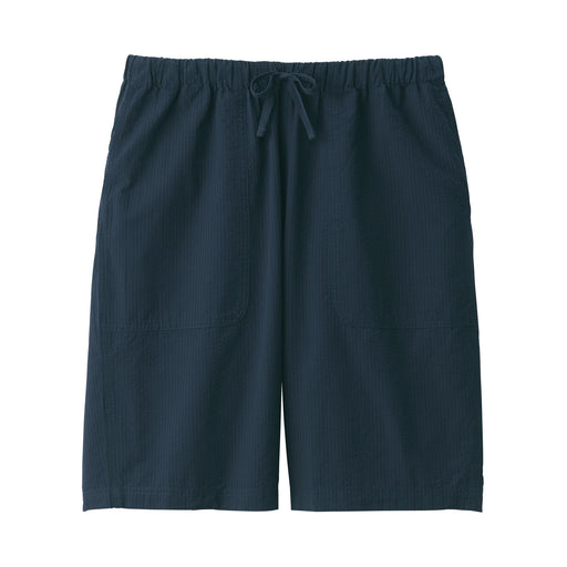 #deleted Men's Seersucker Shorts FBF5425S Dark Navy MUJI