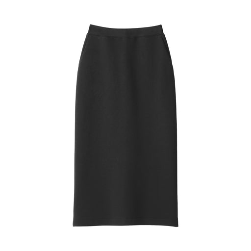 Women's Double Knitted Sweatshirt Skirt Black MUJI