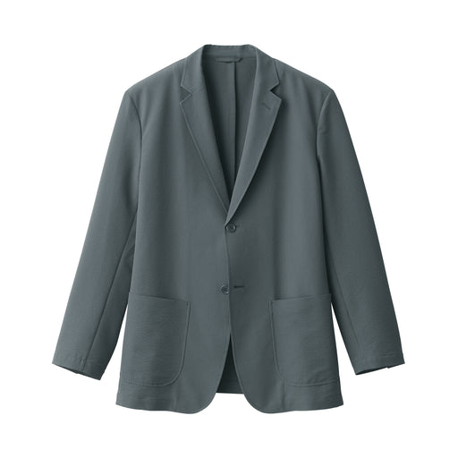 #deleted - Men's Breathable Seersucker Jacket AD0WN25S Medium Gray MUJI